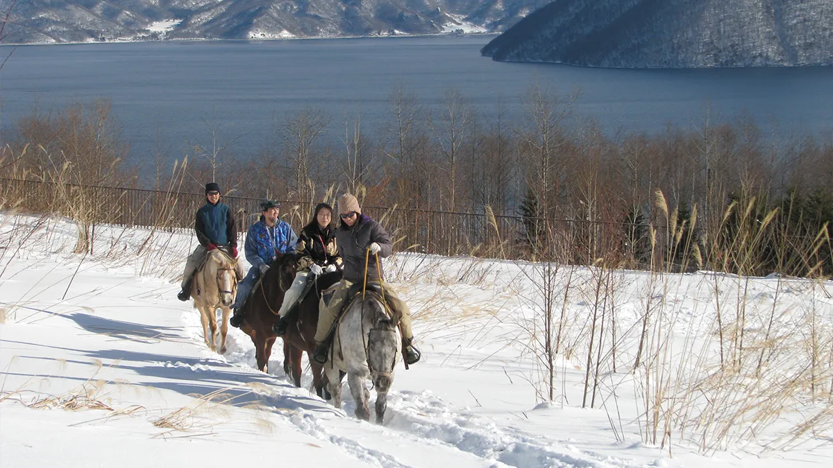 在皚皚雪地中的野騎體驗